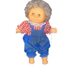 Rare 9" Vintage '85 Ocean Toys Cloth & Vinyl Doll With Yarn Hair Sleep Eyes EUC